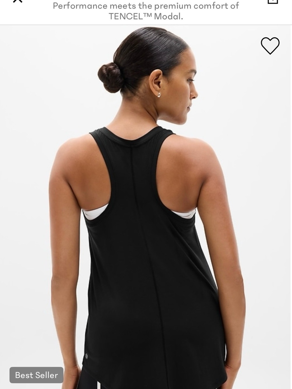 Athleta Black Racerback Performance Tank - Picture 2 of 2